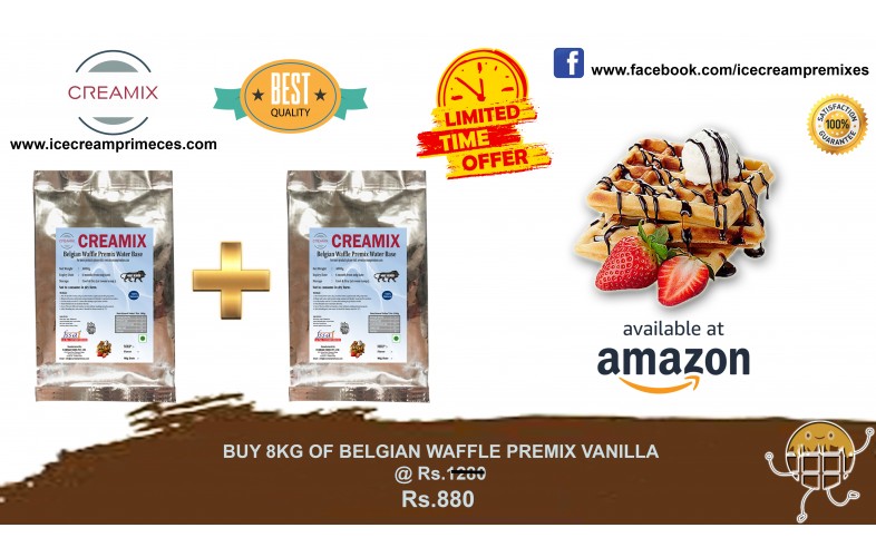 BELGIAN WAFFLE PREMIX VANILLA 8 KG